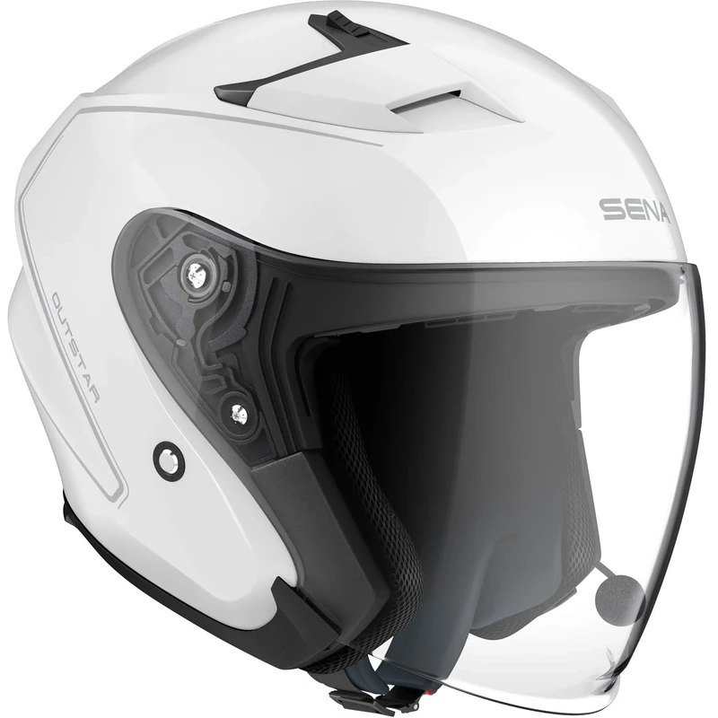 Sena Outstar Open Face Smart Helmet (Gloss White, Size Small), ECE Certified