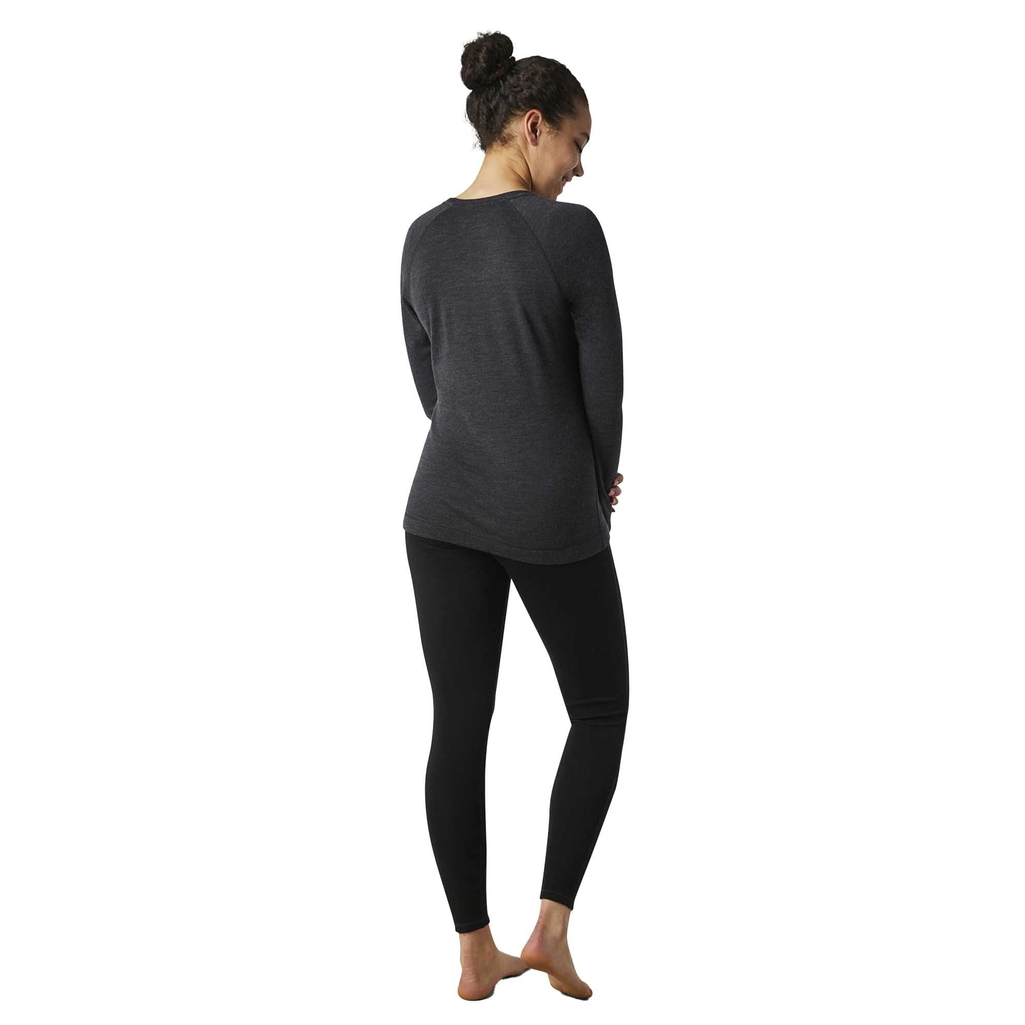 Smartwool Women's Classic Thermal Merino Base Layer Crew Charcoal Heather