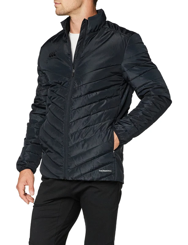 Canterbury Men's Lightweight Padded Jacket | Warm | ThermoReg Insulated Jacket, Black, S