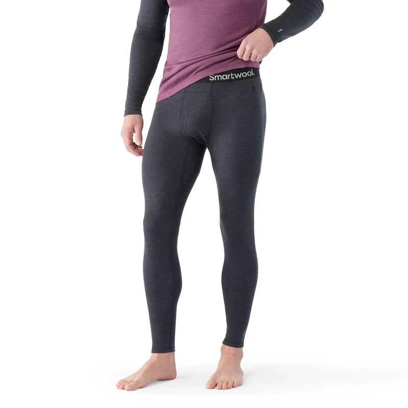 Smartwool Classic Baselayer Men's Thermal Leggings, Merino Wool Bottoms, Long Johns & Thermal Trousers, Running Tights & Ski Pants Base Layer, Breathable Natural Men's Clothing - Charcoal Heather, L
