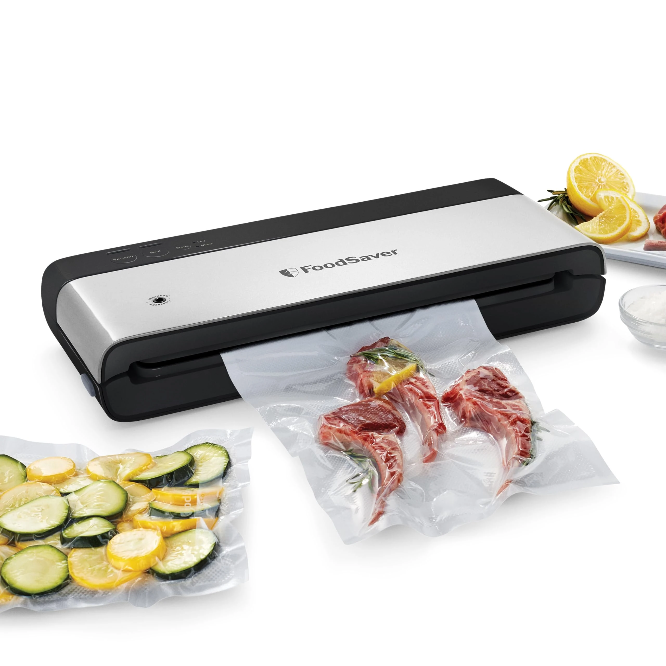 FoodSaver VS0150 PowerVac Compact Vacuum Sealing Machine, Vertical Vacuum Sealer Storage, Black