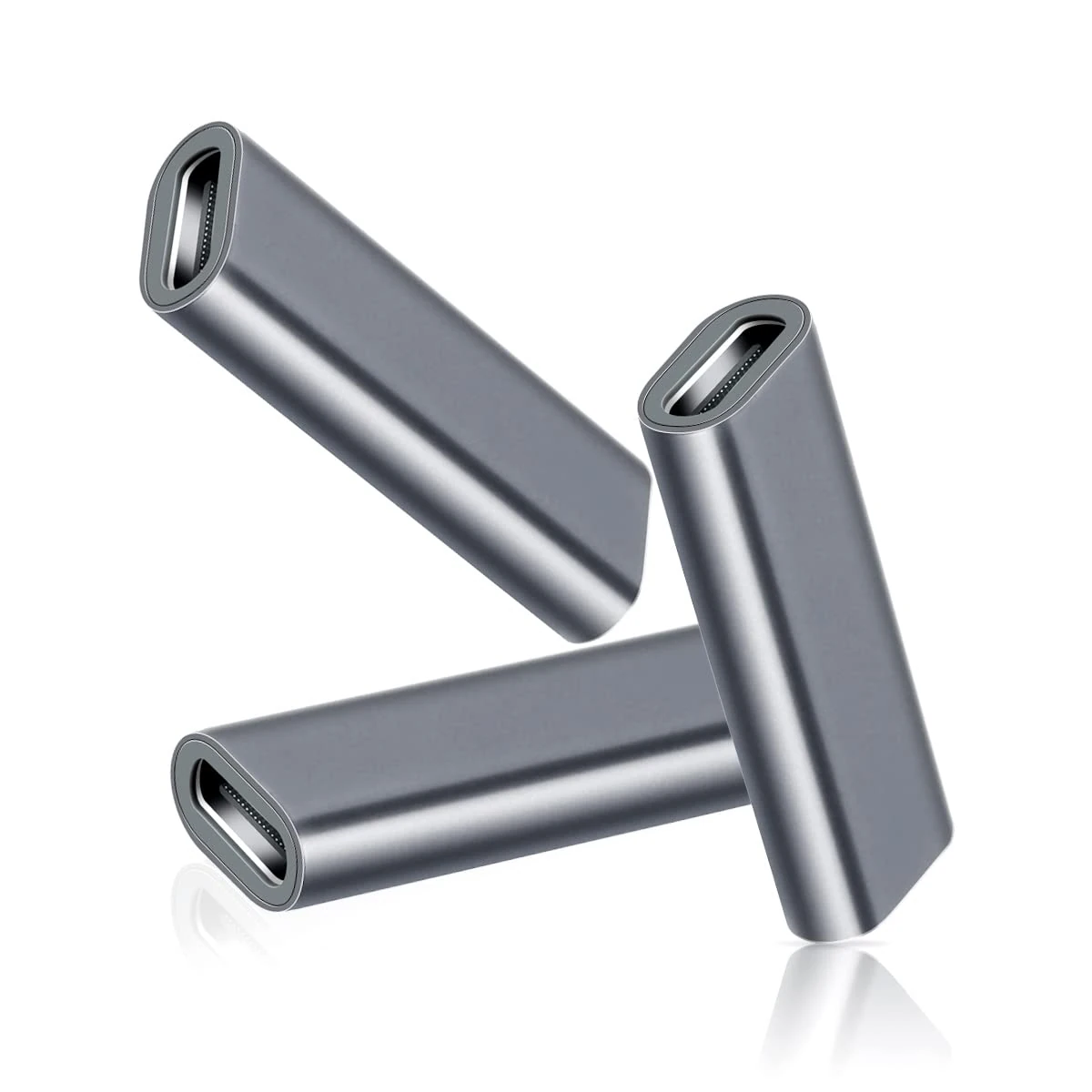 BASESAILOR USB C Female Coupler Adapter 3Pack,Type C 3.1 Coupler 100W PD 10Gbps Double USBC Connector Extender with 4K/8K Video for Thunderbolt 4 3,iPad,MacBook,USB C Devices,iPhone