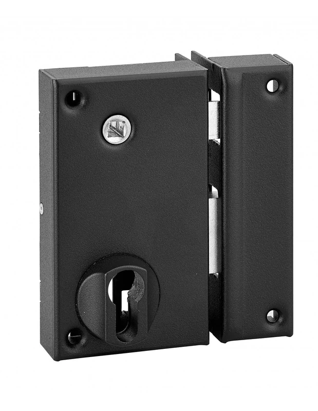 THIRARD FABRICANT DE SECURITE DEPUIS 1920 Thirard 00089110 Case 75 x 130 mm Straight with Applique Locks-Vertical Wall Light-Easy to Use-2 Turn Mechanism, Black