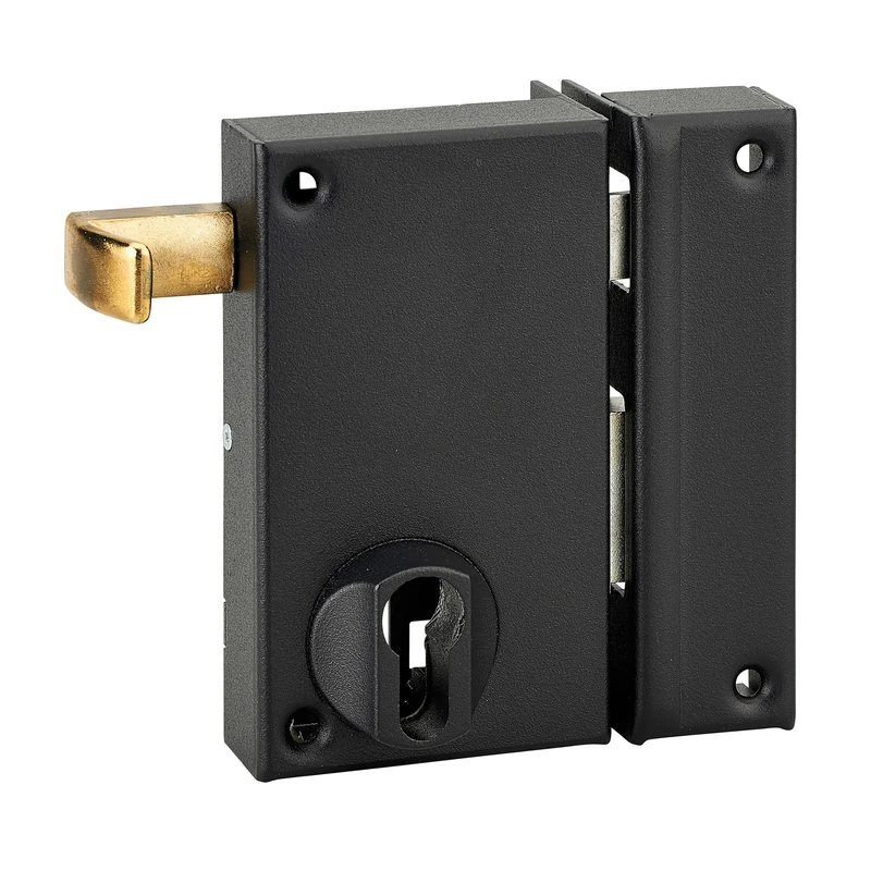 THIRARD 00089010 00089010-Cp Case 75 x 130 mm Straight Pull-Appliques Locks- Vertical Wall Light- Easy to Use-2 Turn Mechanism, Black