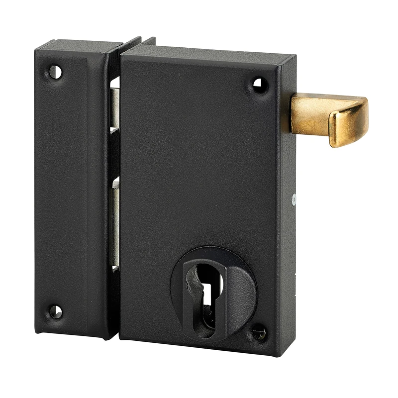 THIRARD FABRICANT DE SECURITE DEPUIS 1920 00089020 Thirard 00089020-Pull Case 75 x 130 mm Left Pull-Applique Locks- Vertical Wall Light- Easy to Use-2-Turn Mechanism, Black
