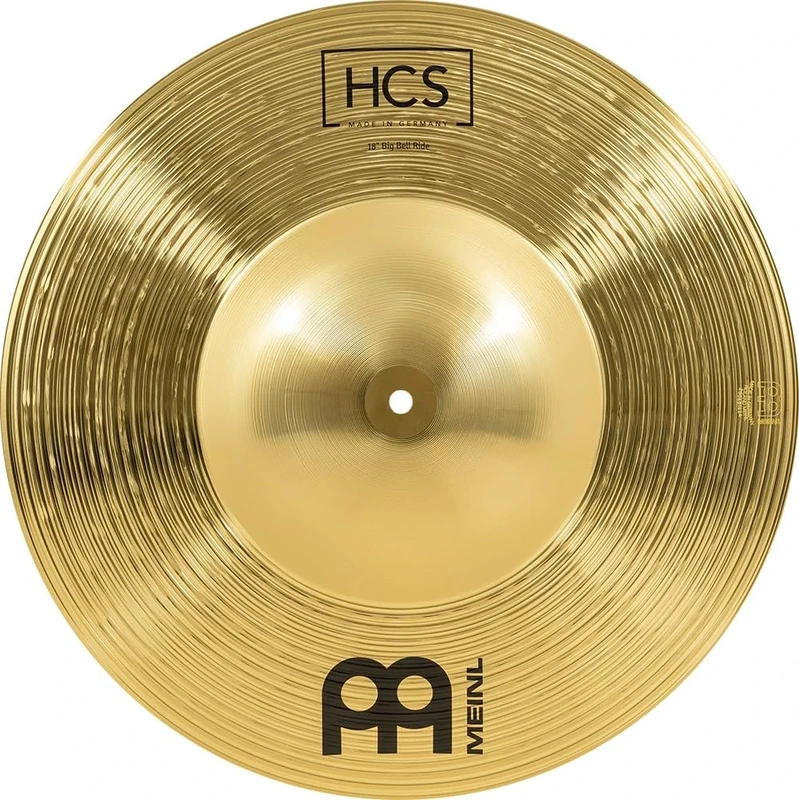 Meinl Cymbals HCS Big Bell Ride Cymbal 18 inch (Video) for Drum Set (45,72cm) Traditional Finish Brass, Made in Germany (HCS18BBR)