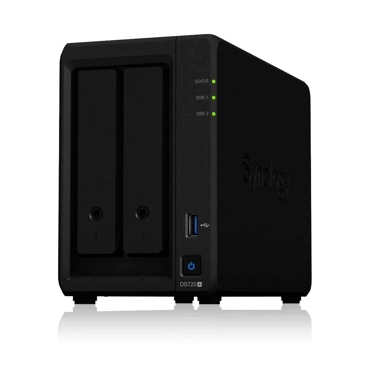 Synology DS720+ 2-Bay Diskstation NAS Intel Celeron J4125 2GB RAM 2xRJ-45 1GbE LAN Port Bundle with 2x 2TB WD RED Plus HDD WD20EFZX - 68AWUN0