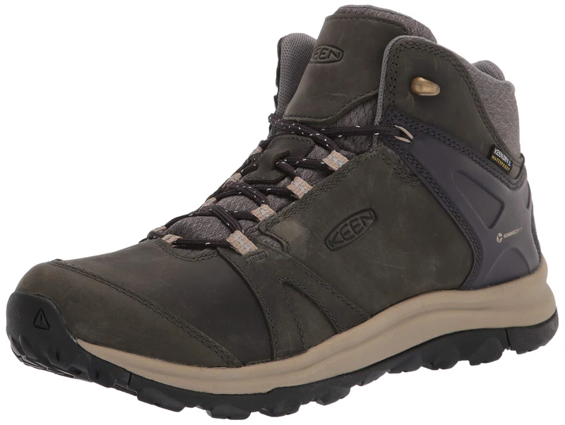KEEN Women's Terradora 2 Leather Mid Height Waterproof Hiking Boot, Magnet Plaza Taupe, 7.5 UK