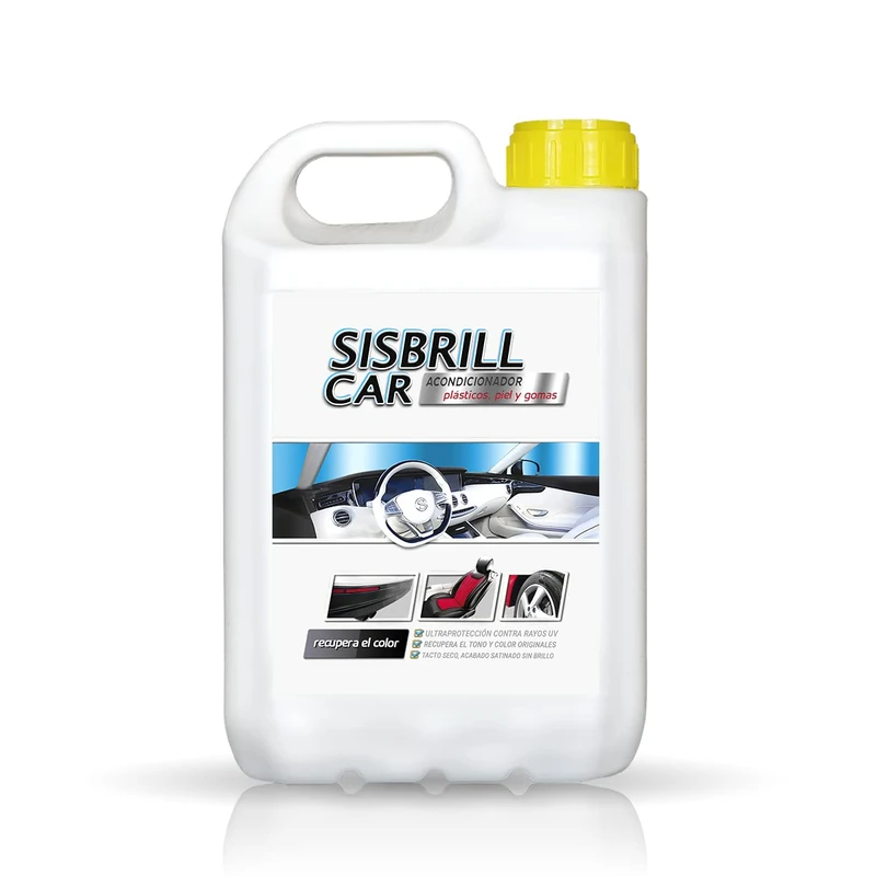 Sisbrill Car, Multi-Top Dashboard, Plastic and Leather Conditioner - Satin Polish - Dry Touch - 5 Litres