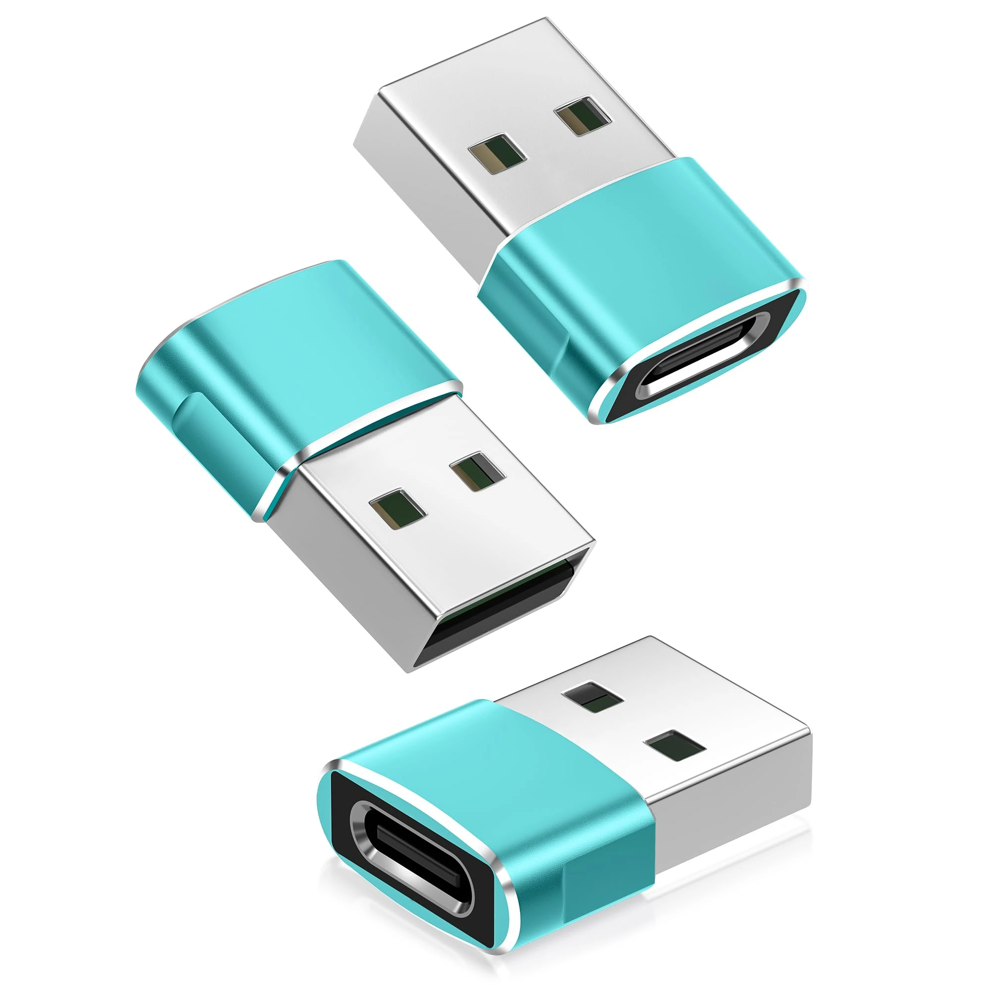 BASESAILOR for Airpods Pro 3 4 USB to USB C Adapter 3Pack,Type C Female A Male Charger Converter for iWatch 8,iPhone 17 16 15 14 13 12 11 Pro Max Plus,iPad 10 8th 9th 10th Air 4th 5th Mini 6th Gen