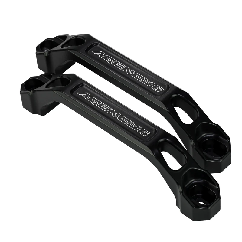 Agency 6 - Billet Grab Handle (Pair) - Universal Fitment for Offroad and Overland Vehicles - Roof Racks - Made in The USA - Stainless Steel Hardware Included (Black) - Image 1