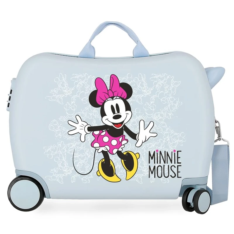 Disney Minnie Enjoy the Day Blue Kids Rolling Suitcase 50x38x20 cm Rigid ABS Combination lock 34 Litre 2.1 Kg 4 Wheels Hand Luggage