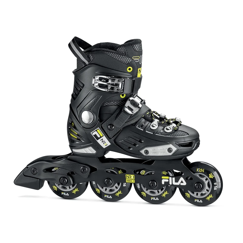 FILA SKATES 010620130 NRK JUNIOR Inline skate Kid BLACK/LIME Size EU L 36-39