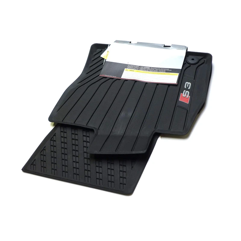 Audi 8Y1061221A041 All-Weather Floor Mats Premium Rubber Floor Mats 2 x Front Rubber Mats with S3 Lettering, Anthracite