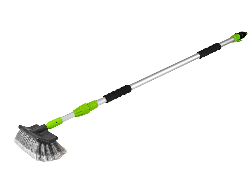 Calima Unisex – Adult 46006 Washing Brush with Telescopic Rod Green/Aluminium, 11 x 28 x 118 cm - Image 1