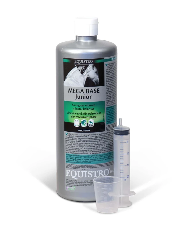 EQUISTRO® Mega Base Junior Supplementary Feed for Horses for a Balanced Nutrient Supply of Foals in Growth 1 Litre