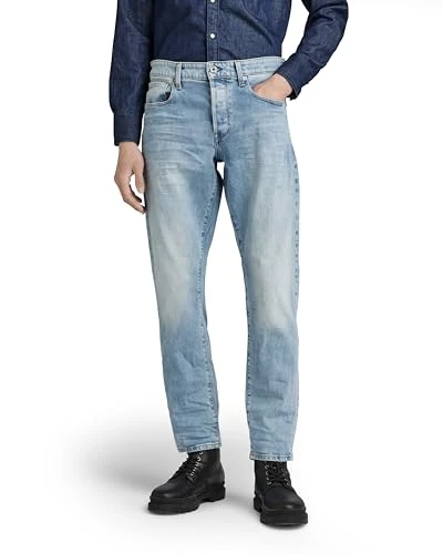 G-STAR Men's 3301 Regular Tapered Jeans, Blue (lt indigo aged 51003-C052-8436), 35W / 32L