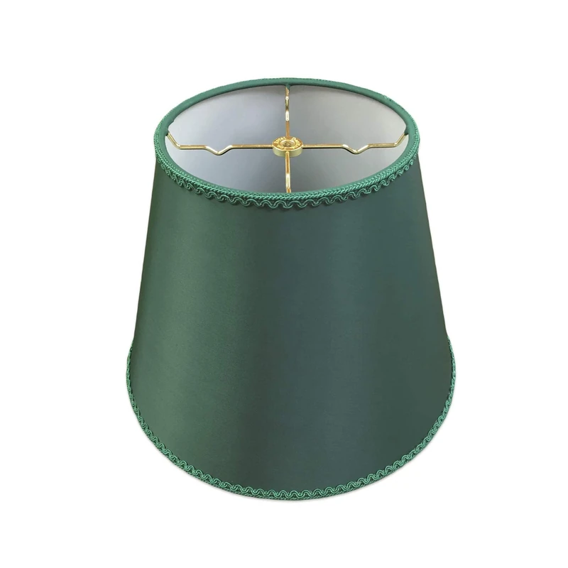 Royal Designs, Inc. HB-645 Designer Empire Hardback Lamp Shade with Top and Bottom Trim, (8x14x11) (Green, Single)