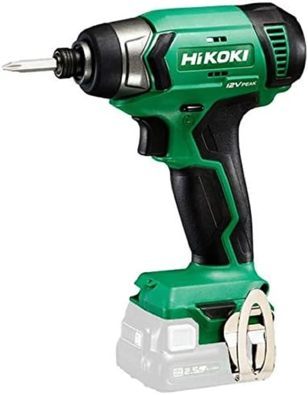 HIKOKI Akku Schlagschrauber (1/4") 12V (Ohne Akku, Ladegerät und Transportkoffer, WH12DA) im Karton, Grün-Schwarz