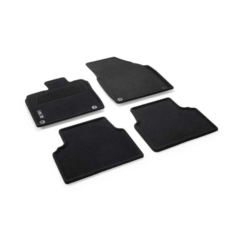 Volkswagen 10B061445WGK Floor Mats Optimat Textile Floor Mats 4 x Fabric Mats Black with ID.3 Lettering