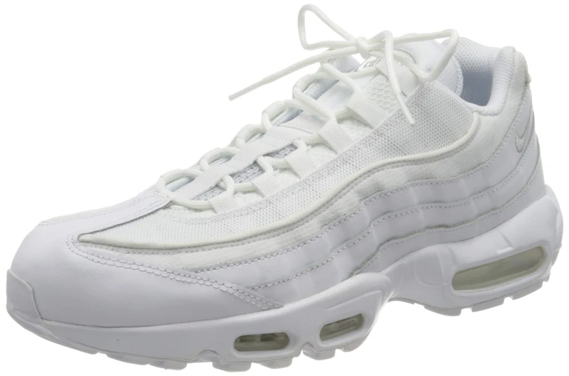 NIKE Air Max 95, Men's Running Shoes, White White White Grey Fog, 6 UK