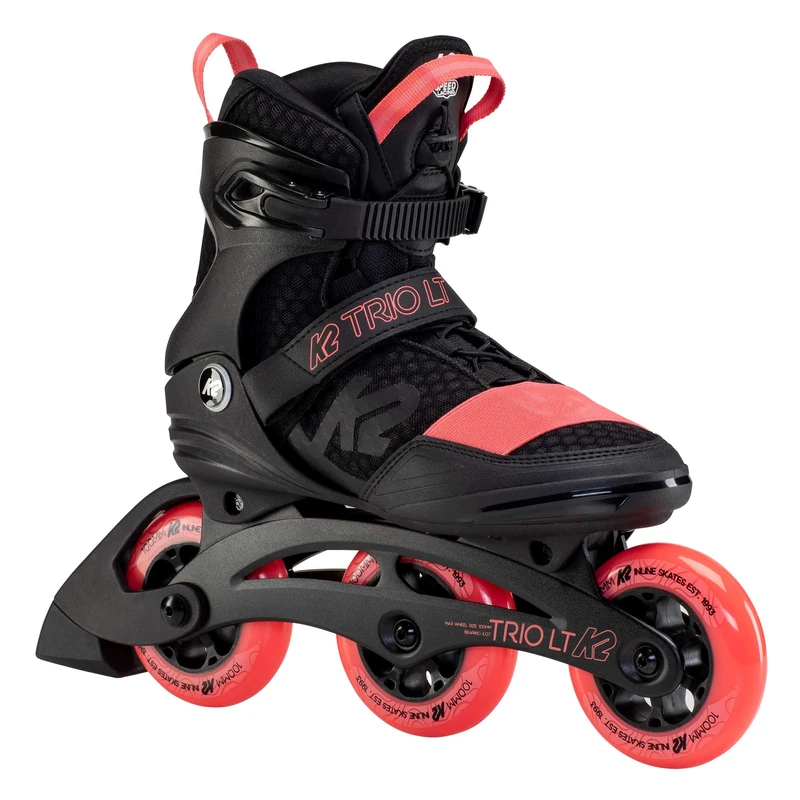 K2 TRIO LT 100 W Inline Skate 2022 black/coral, 42.5