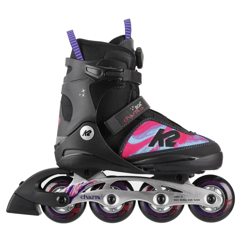K2 CHARM BOA ALU Inline Skate 2022 black/pink, 35-40