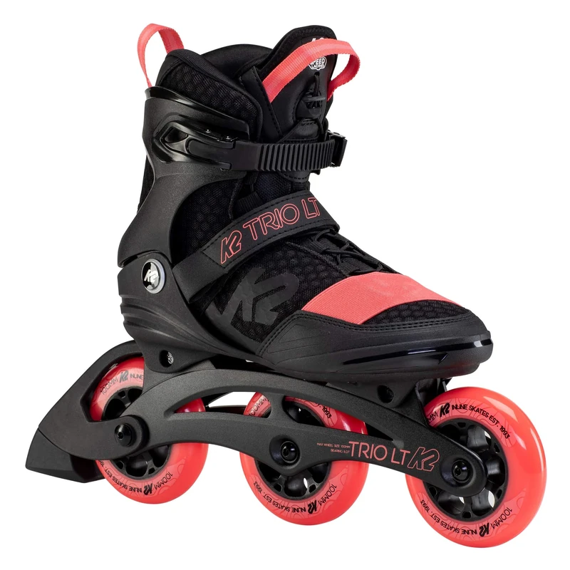 K2 TRIO LT 100 W Inline Skate 2022 black/coral, 40