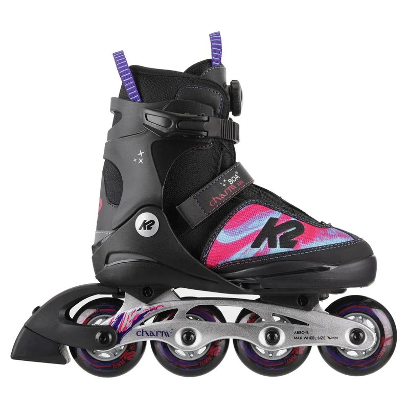 K2 CHARM BOA ALU Inline Skate 2022 black/pink, 32-37