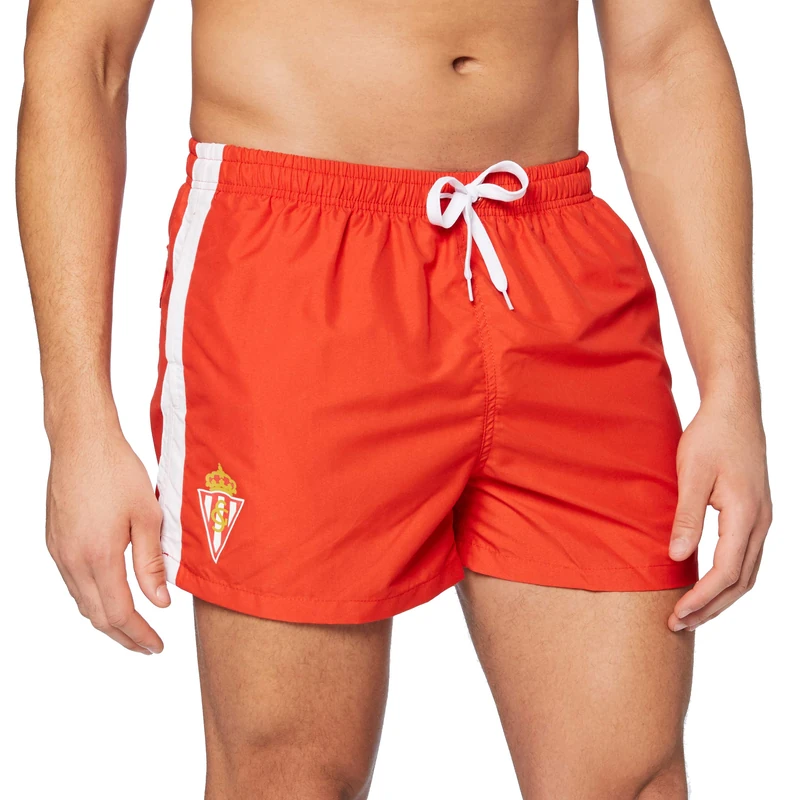 Real Sporting de Gijon Adult Swimt, Men, Garnet, XL - Image 1