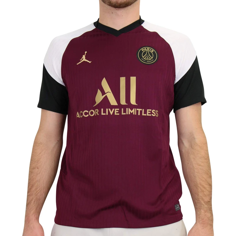 NIKE Paris Saint-Germain BRT Stad 3R Trikot Men's Trikot - Bordeaux/Truly Gold, Small