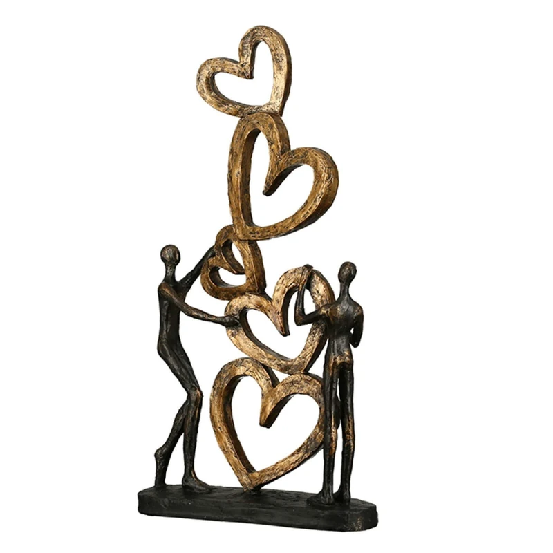 Casablanca modernes Design Sculpture, Poly, Brown, Bronze, Champagne, Gold, Black, Höhe 41 cm