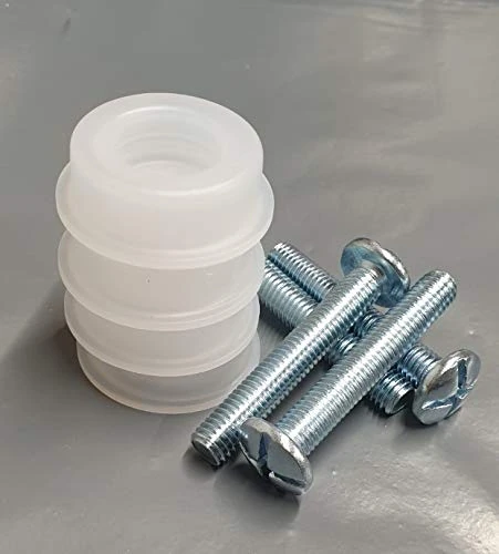 Just Accessories 4 X New Headboard Bolts Screws M8x50mm With Plastic Washers for Divan Beds