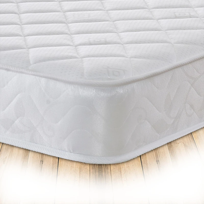 Starlight Beds Cooltouch Diamond European Double Mattress, Value Hybrid Sprung with Memory Foam Layer, Plush, White, 18cm Deep (140cm x 200cm)
