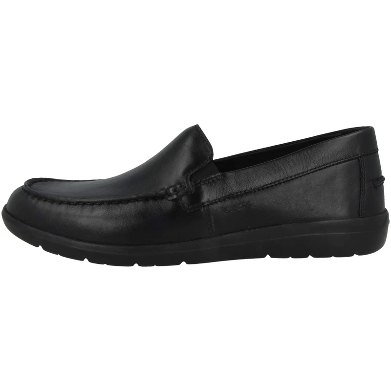 Geox Men's U Leitan E Moccasins, Black, 11 UK