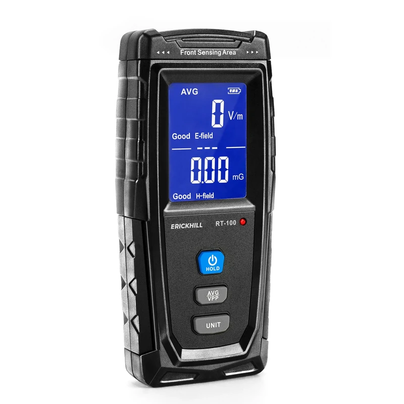 ERICKHILL EMF Meter, Rechargeable Digital Electromagnetic Field Radiation Detector Hand-held Digital LCD EMF Detector, Great Tester for Home EMF Inspections, Office, Outdoor