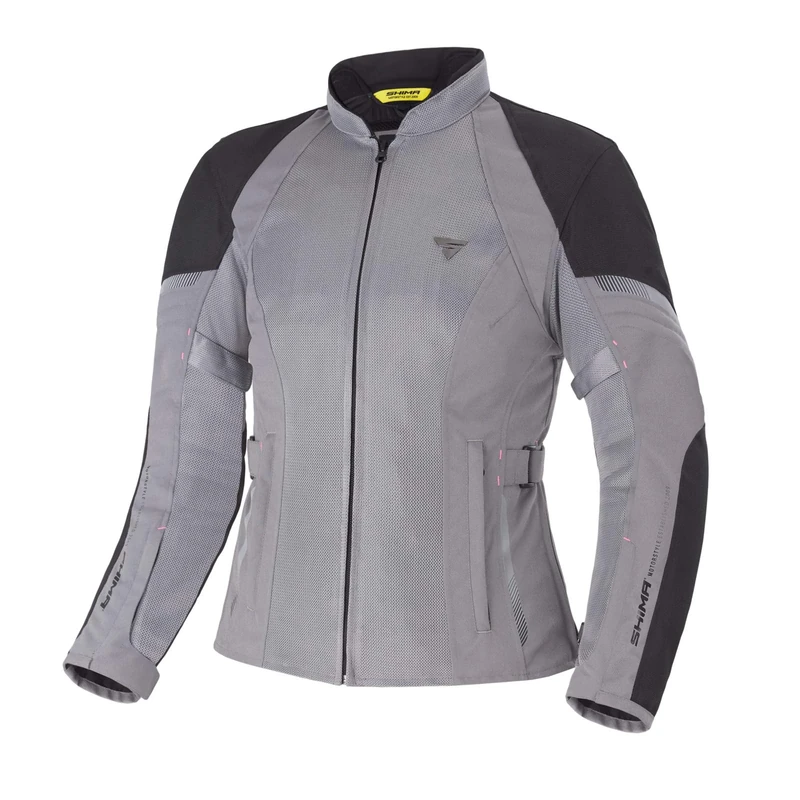 SHIMA JET | Breathable MESH Panels, Waterproof, Removable Membrane, Level 2 Back Protector Included, Advanced Adjustment (Women, Jackets, Grey, XL)