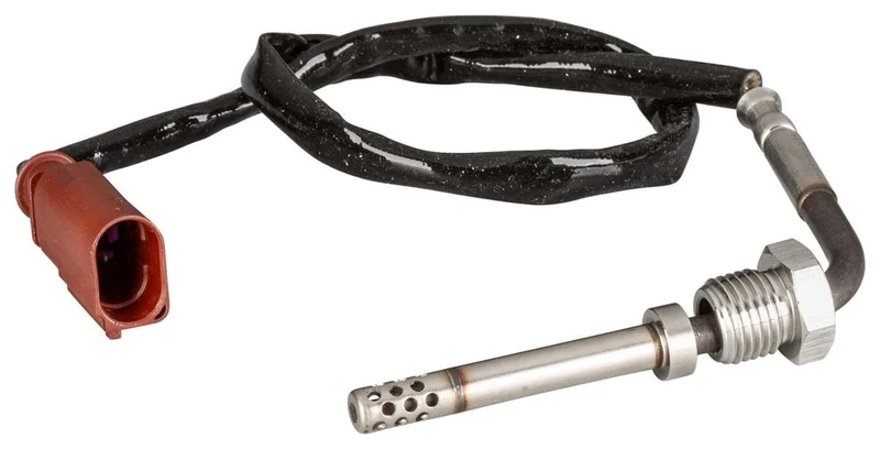 HELLA 6PT 010 376-171 Sensor, exhaust gas temperature - 2-pin connector - Bolted - Cable: 695mm