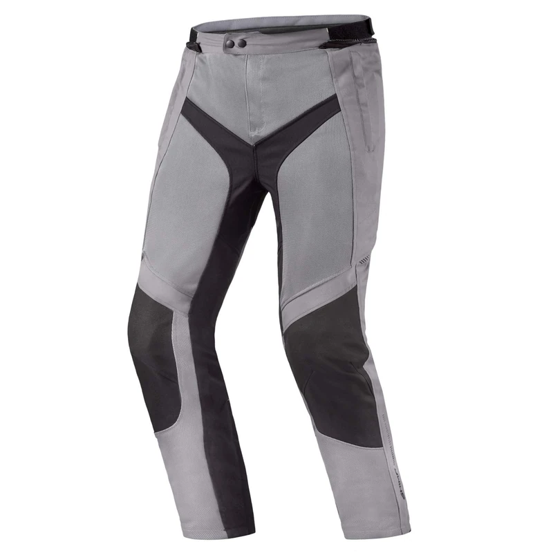 SHIMA JET | Breathable MESH Panels, Waterproof, Removable Membrane, Level 2 Back Protector Included, Advanced Adjustment (Men, Pants, Grey, S)