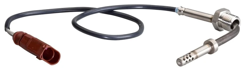 HELLA 6PT 010 376-151 Sensor, exhaust gas temperature - 2-pin connector - Bolted - Cable: 395mm