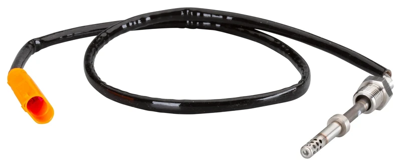 HELLA 6PT 010 376-101 Sensor, exhaust gas temperature - 2-pin connector - Bolted - Cable: 715mm