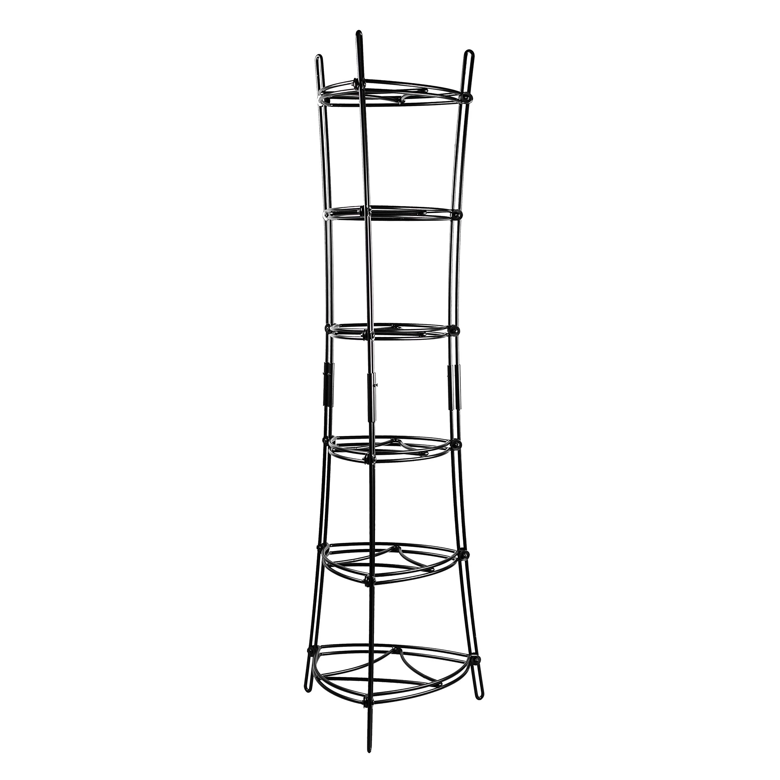 Lodge 6-Tier, Kitchen and Pantry Cast Iron Cookware Storage Organizing Tower, Steel Construction, Matte Black, 32.67" x 20.19" x 6"