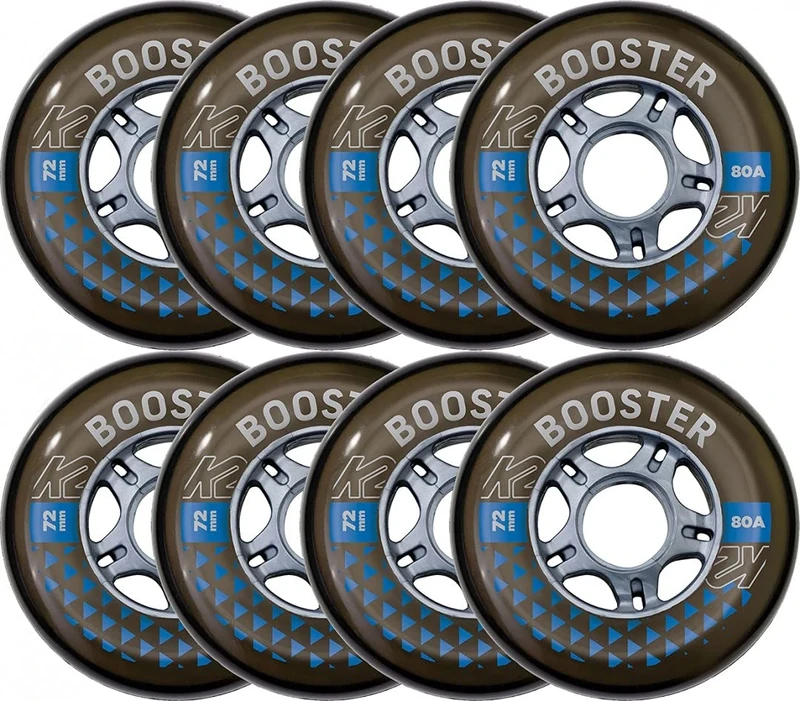 K2 Skates Booster 72mm 80A 8-Wheel Pack W ILQ 5 - Black - 30F3005