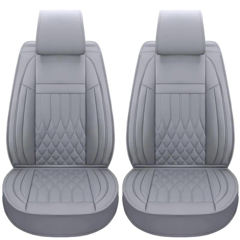 Aierxuan 2 Car Seat Cover Front Seat with Waterproof Leather