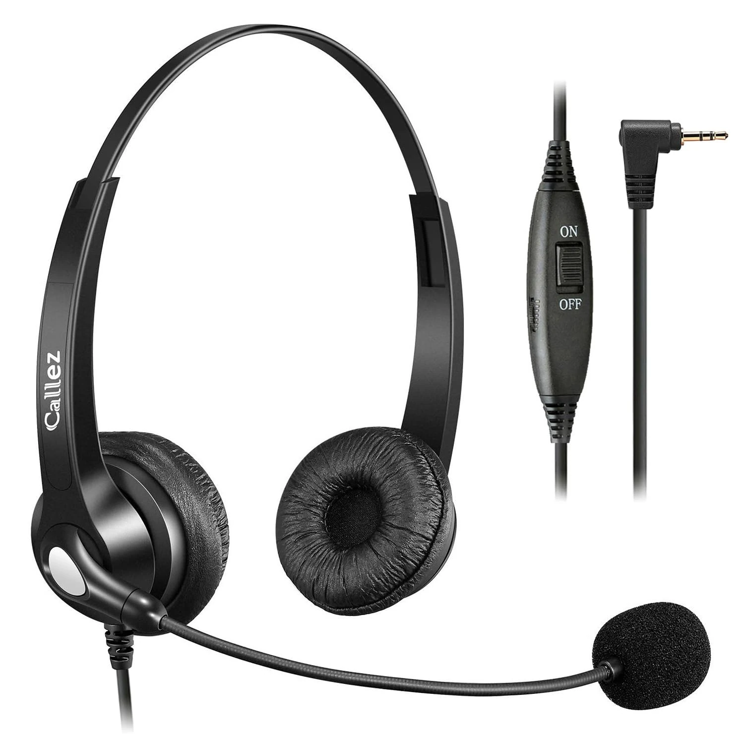USB Headset with ENC Dual Noise Cancelling Microphone for Laptop PC, Stereo Wired Computer Headphone with Teams Call Button for Teams Online Meeting Home Office Call Center Business Course - Gray