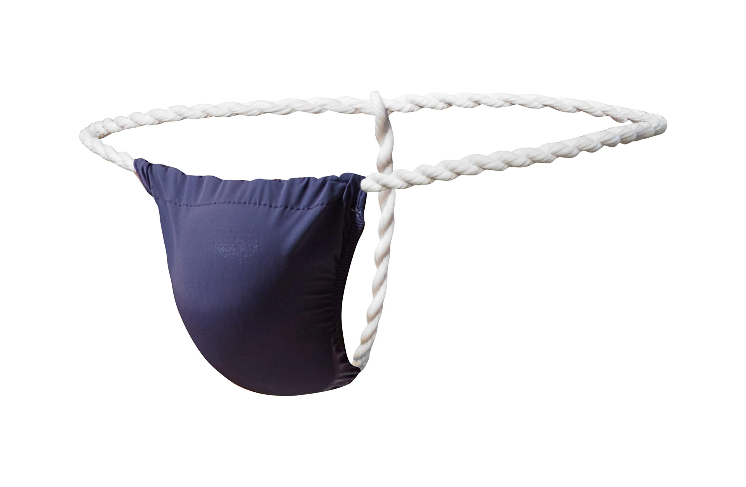 Newsywell Men's Ice Silk Bikini Thong Low Rise Briefs Pouch Spandex Breathable Underwear Purple Blue Purple Blue XX-Large