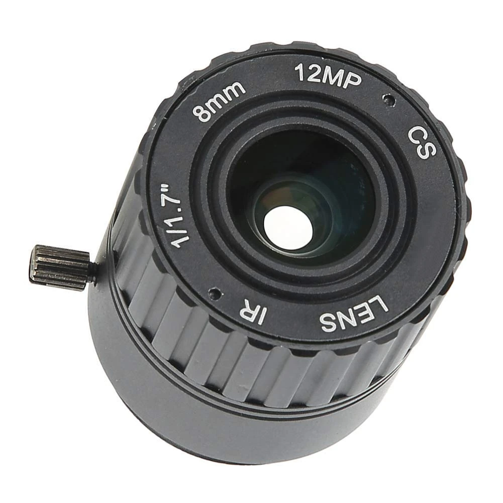 8mm 12MP CCTV Camera Lens, HD F1.2/2.5 CS Mount Interface Security Fixed CCTV Lens for Security Surveillance Camera