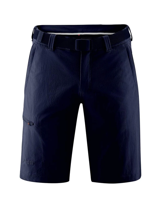 maier sports Men's Huang Hiking Trousers, Outdoor Shorts with Integrated Belt, Trekking Pants