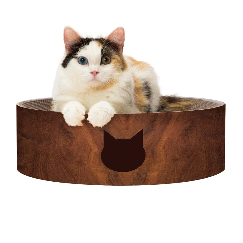 NECO ICHI CATS FIRST Necoichi Cozy Cat Scratcher Bowl (Dark Cherry)