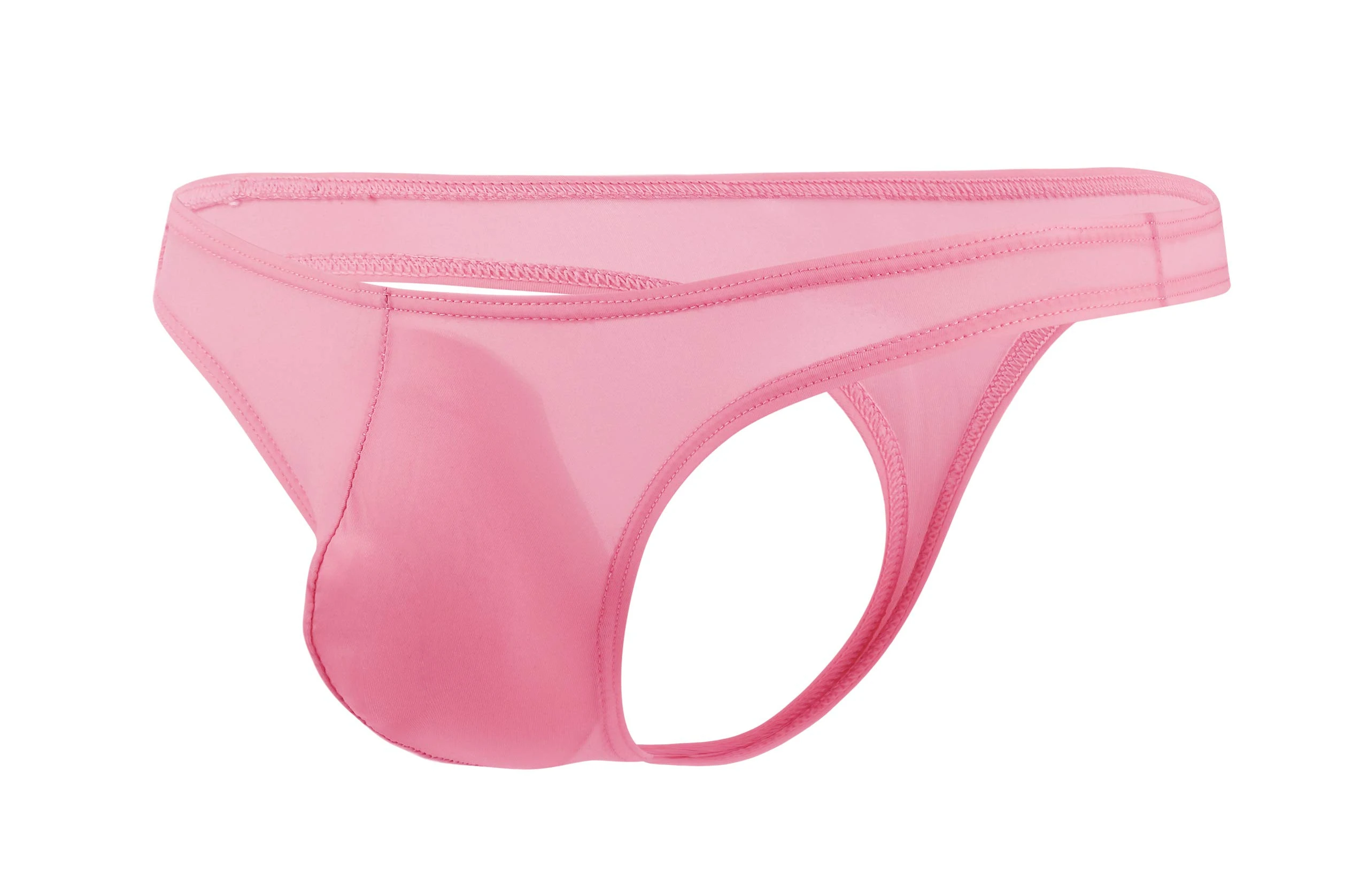 Newsywell Men's Ice Silk T Back Thong Micro Bikinis Bulge Nylon Low Rise Soft Briefs Underwear Red XX-Large